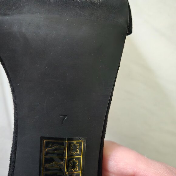 Jeffrey Campbell Lindsay Black Suede Heeled Sandals 7 - Picture 7 of 7